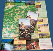 Folder mit Wanderkarte